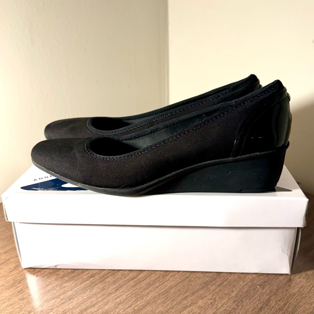 Anne Klein Sport Black Wedges Size 8